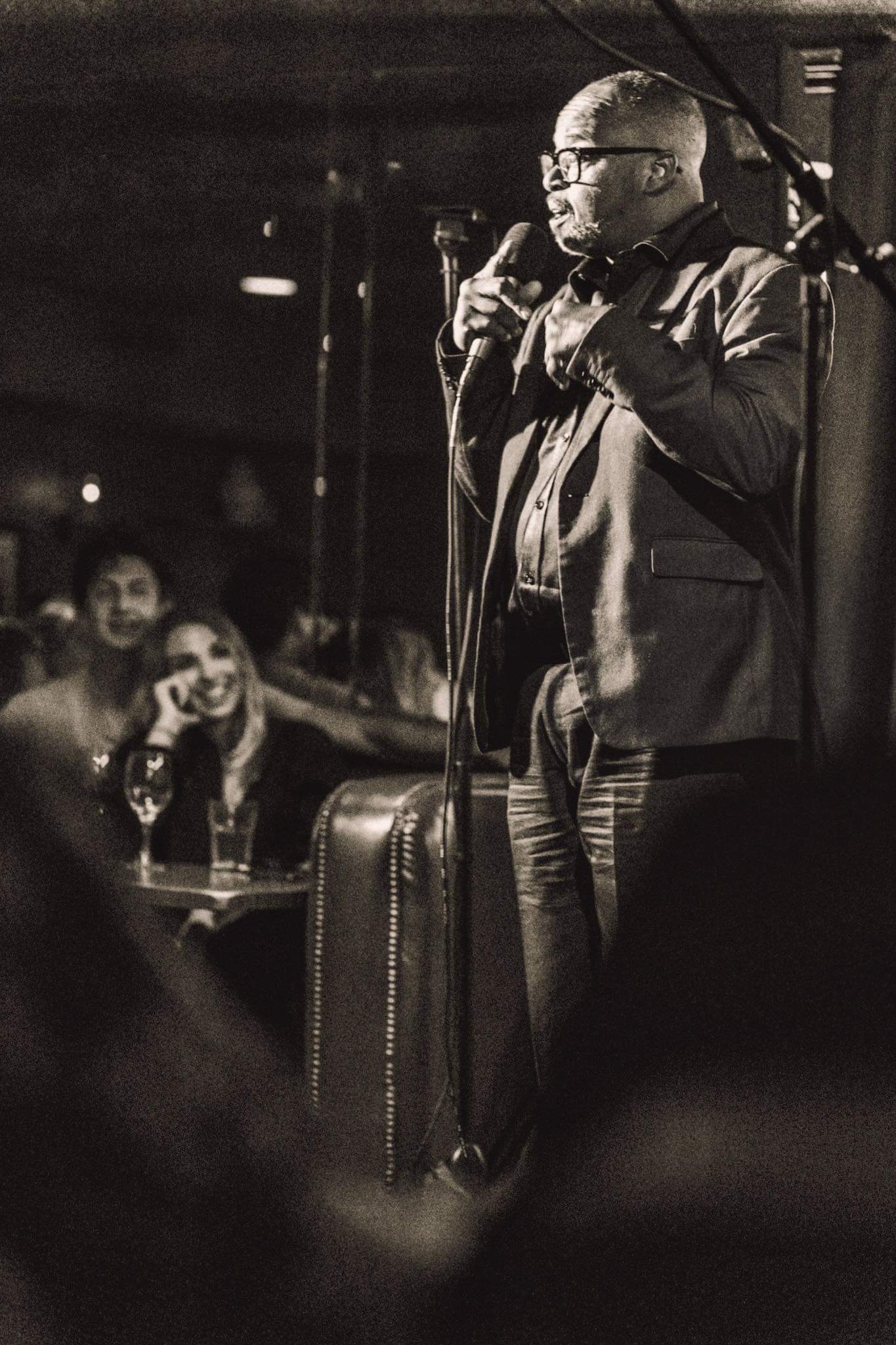 Stand-up stage with audience